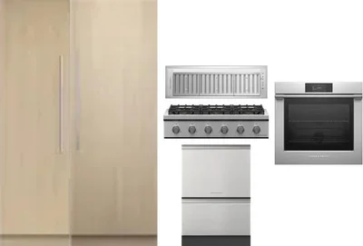 6 Piece Package Includes Refrigerator, Freezer, Cooktop, Wall Oven, Hood And Dishwasher